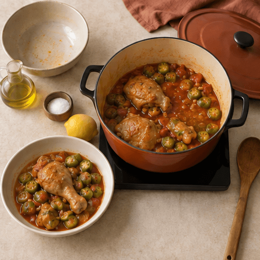 Chicken with okra
