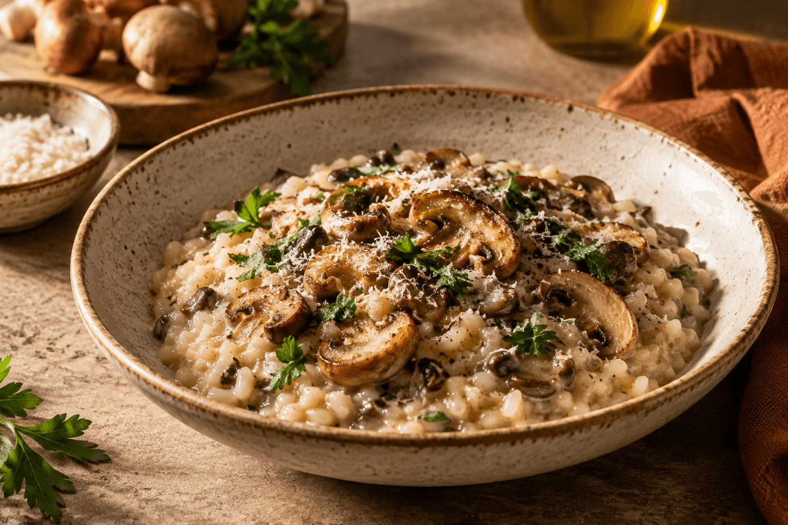 Mushroom risotto