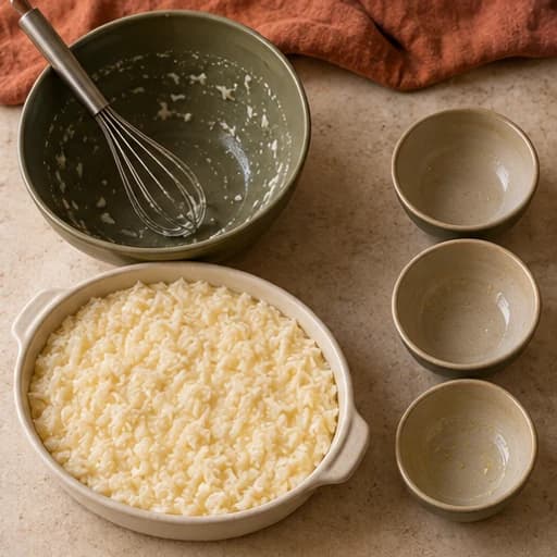 Visual guide for baked cocada: Fold in coconut
