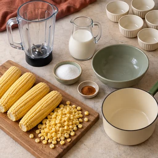 Visual guide for curau (fresh corn pudding): Remove the kernels.
