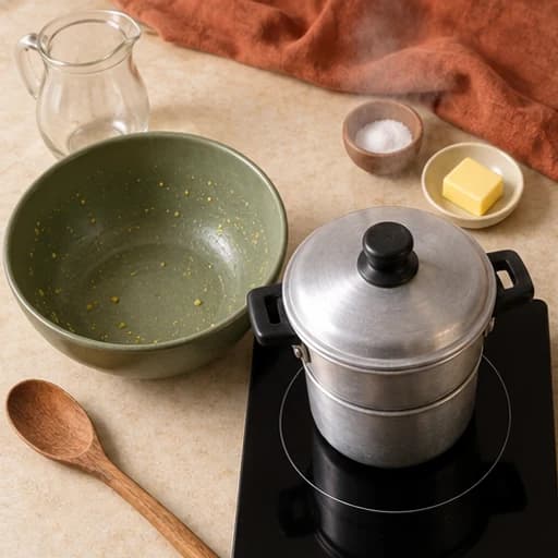 Visual guide for northeastern brazilian cuscuz: Steam.
