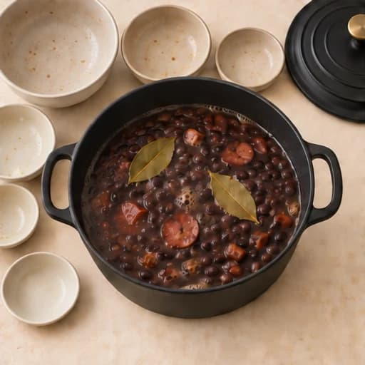 Visual guide for everyday feijoada: Let it simmer.