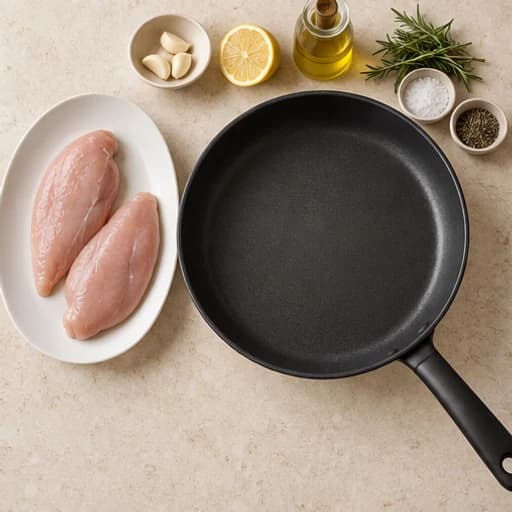 Visual guide for golden pan-fried chicken: Prepare the fillets.