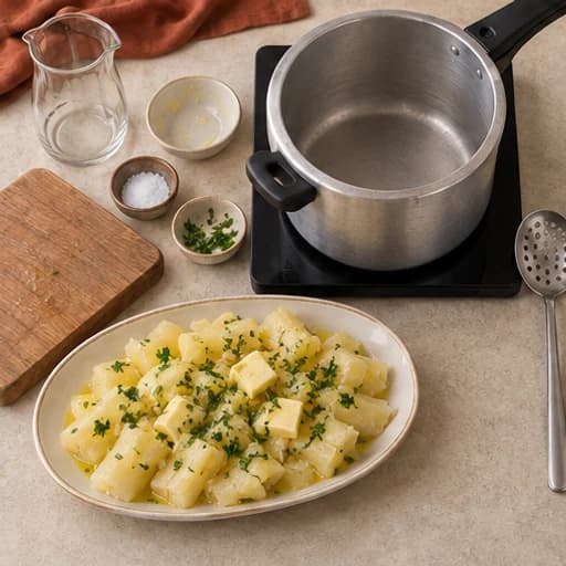 Visual guide for butter cassava: Finish with butter.