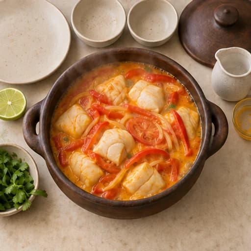 Visual guide for bahian moqueca: Cook gently.