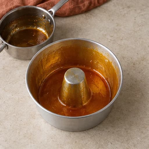Visual guide for brazilian caramel flan: Make the caramel